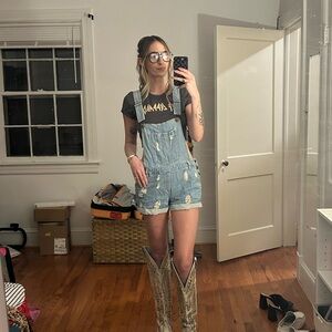 Harper Blue Denim Overalls